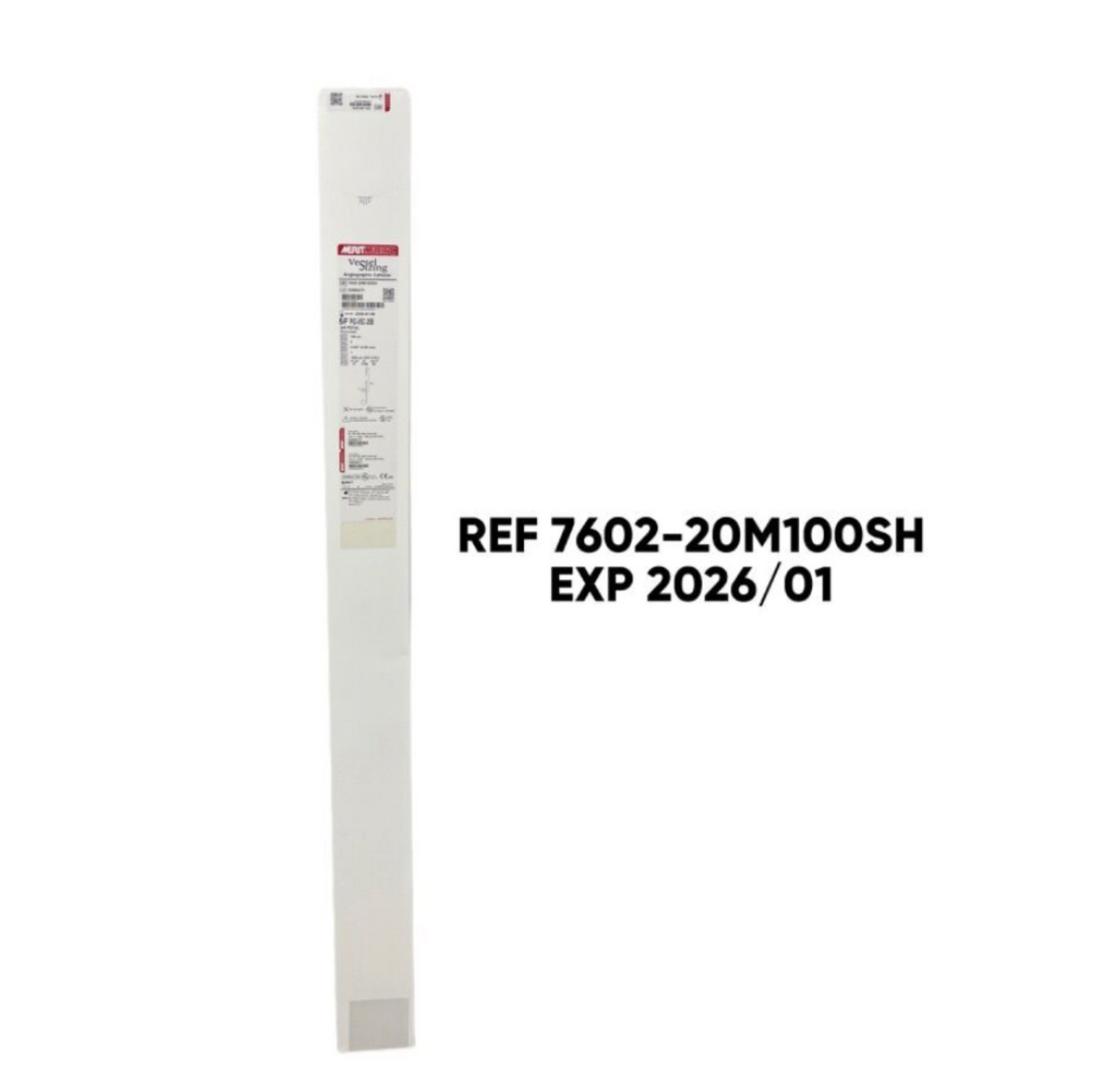 MERIT MEDICAL 7602-20M100SH 5F PERFORMA® VESSEL SIZING Pigtail .052″ Internal Diameter 100cm Length .035″ Angiographic Catheter EXP 2026 01