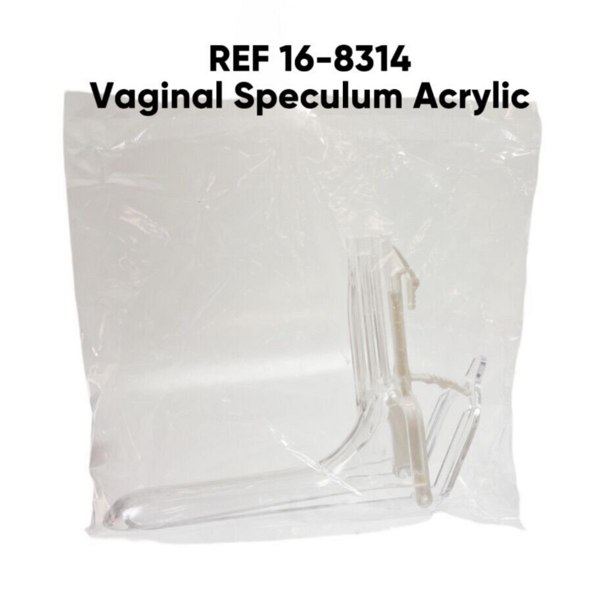 MCKESSON 16-8314 Vaginal Speculum Graves NonSterile Office Grade Acrylic Large Double Blade Duckbill Disposable Corded Light Source Compatible EACH