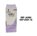 ETHICON J618H Coated VICRYL (Polyglactin 910) Suture 2 J618H (5.0 metric) 54" (135 cm) EXP 2021 12