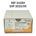 ETHICON X425H 1 (4 Ph. Eur.) СТ-1 36mm 1/2c Taperpoint 30" (75 cm) ETHIBONDEXCEL Coated Polvester green braided EXP 2023 05 Sutures