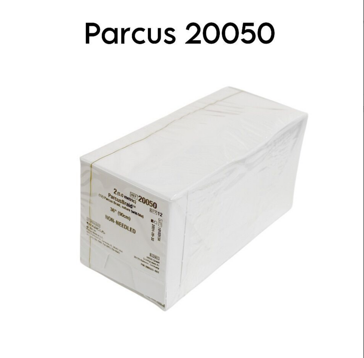 PARCUS MEDICAL 20050 2 (5.0 metric) Parcus Braid suture (wht/blu) 12/BOX EXP 2024 09
