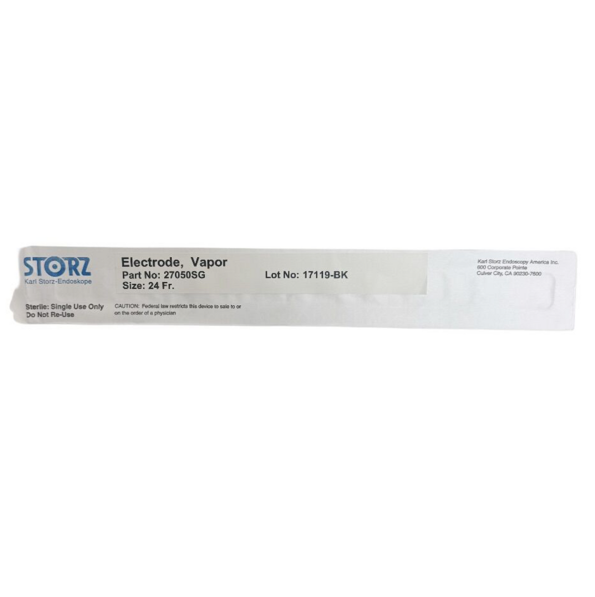 KARL STORZ 27050SG Electrode Vapor Size: 24 Fr (X)