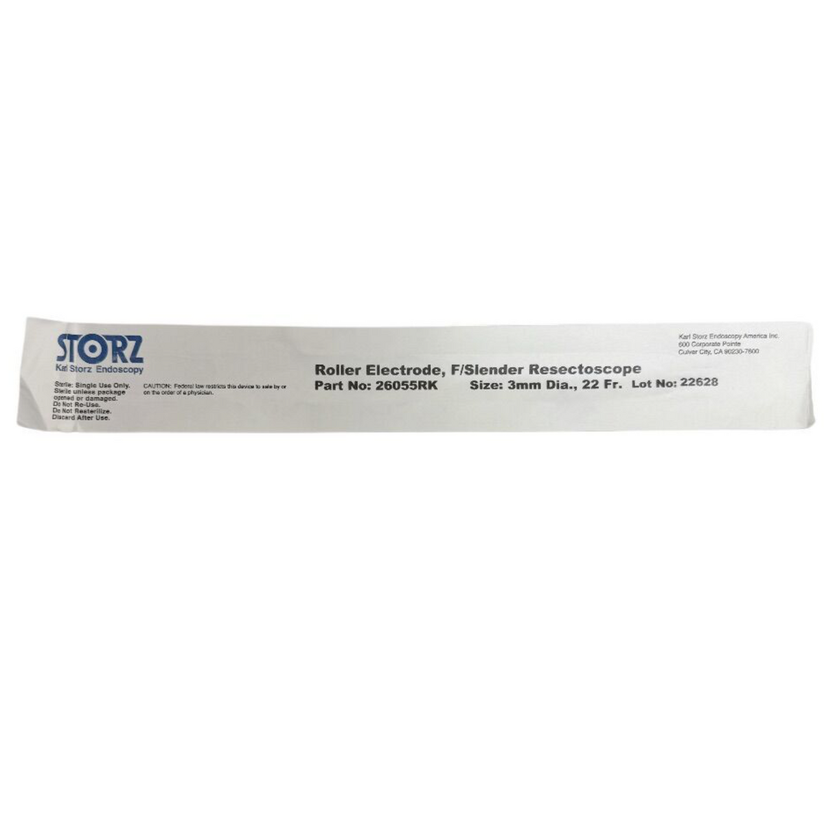 KARL STORZ 26055RK Roller Electrode F/Slender Resectoscope Size: 3mm Dia. 22 Fr. (X)