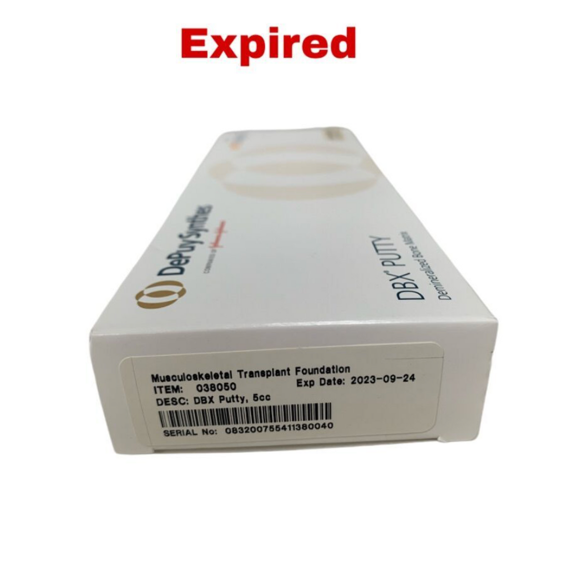 DEPUY 038050 Synthes DBX Putty Demineralized Bone Matrix 5cc Exp 2023 09