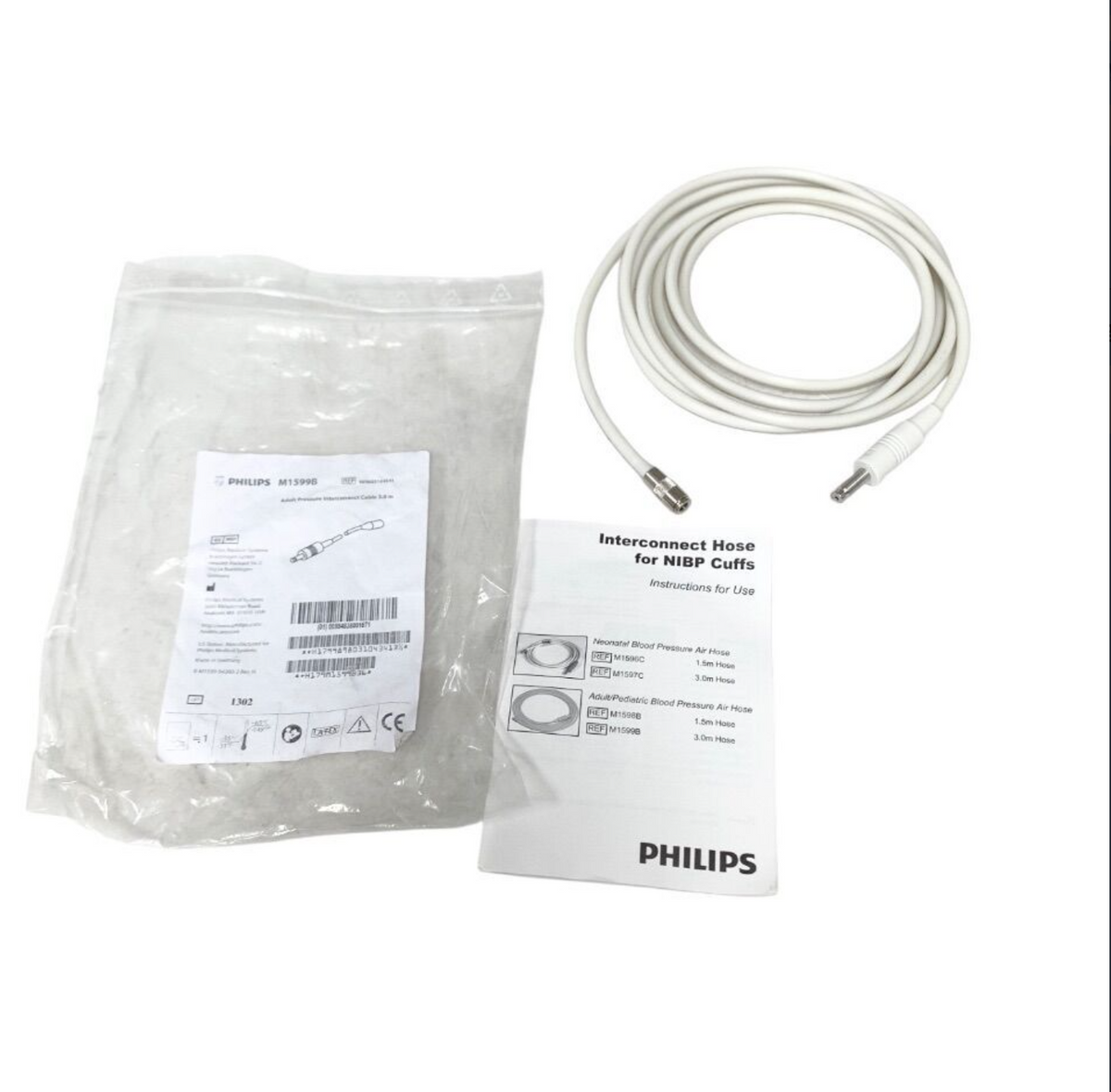 PHILIPS M1599B 989803104341 Adult Pressure Interconnect Cable 3.0 m