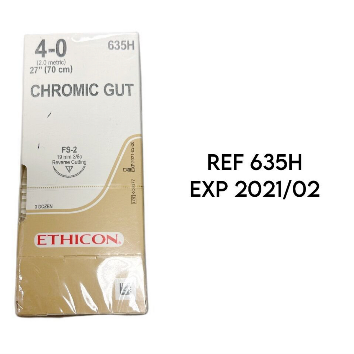 ETHICON 635H Chromic Gut 4-0 19mm 27" 36/BOX EXP 2021 02