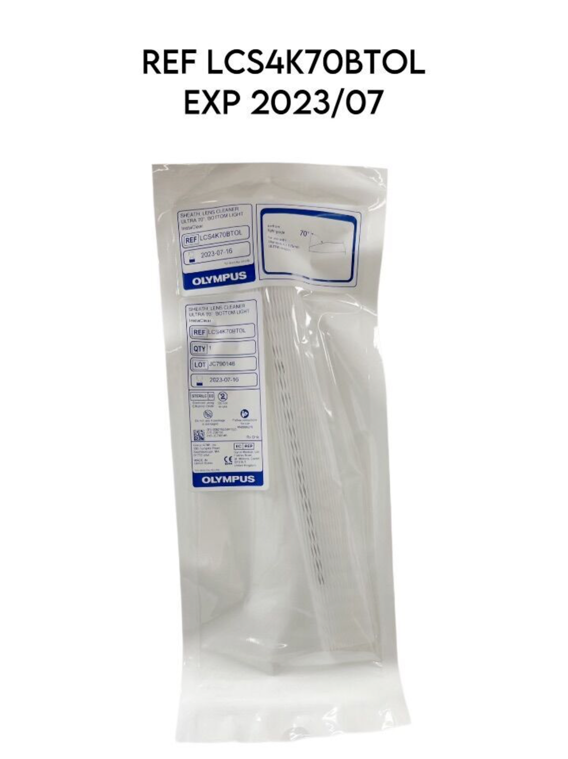 OLYMPUS LCS4K7OBTOL SHEATH LENS CLEANER ULTRA 70 DEGREE BOTTOM LIGHT EXP 2023 07