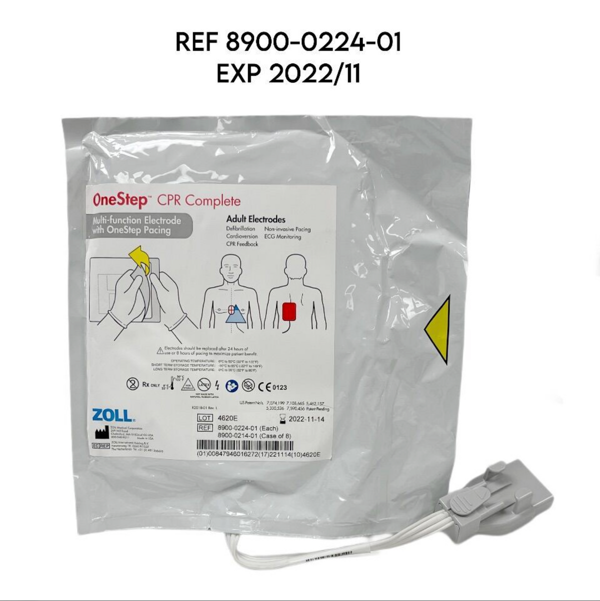 ZOLL 8900-0224-01 OneStep CPR Complete Electrode Single EXP 2022 11