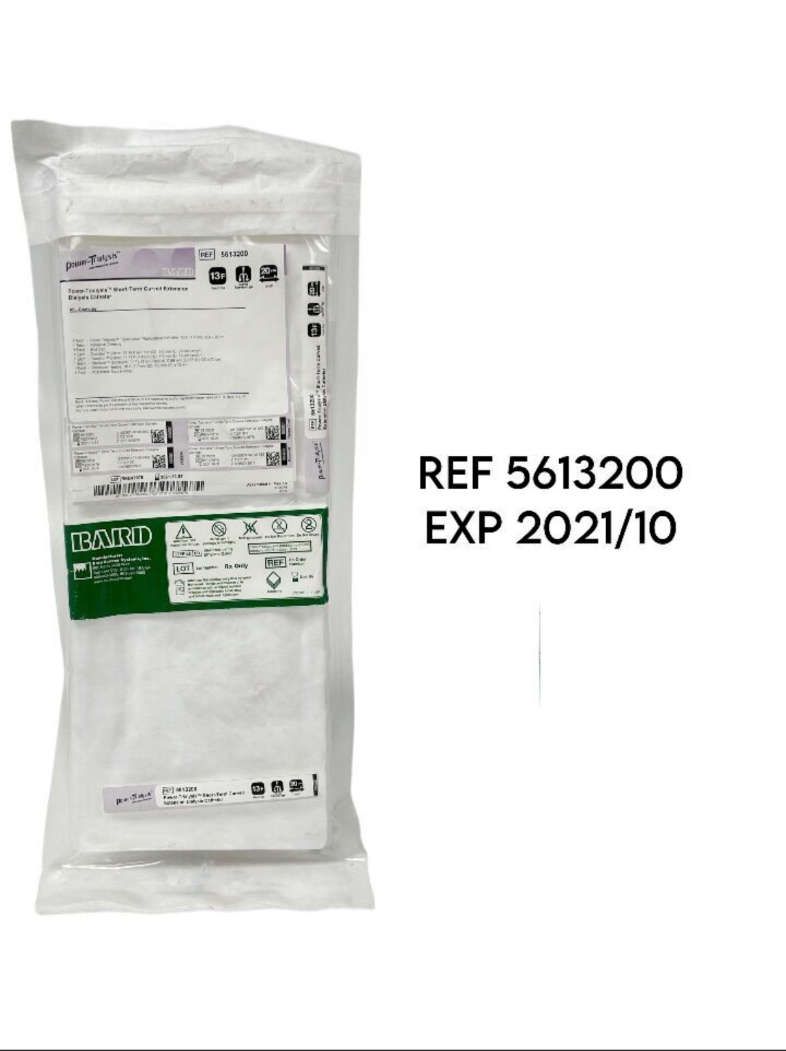 BARD 5613200 POWER-TRIALYSIS DIALYSIS CATHETER KIT CURVED 13F X 20CM EXP 2021 10