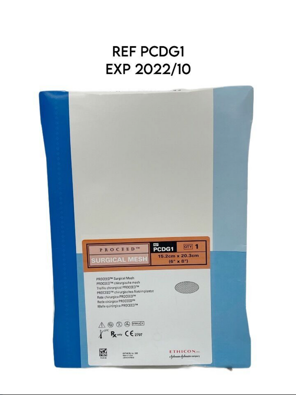 ETHICON PCDG1 PROCEED Surgical Mesh 15.2cm x 20.3cm EXP 2022 10