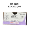 ETHICON J261H Coated VICRYL Polyglactin 910 undyed braided absorbable suture 27" (70 cm), 36/BOX EXP 2023 03