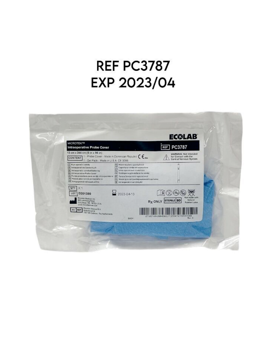 MICROTEK PC3787 Intraoperative Probe Cover 13 cm x 246 cm EXP 2023 04