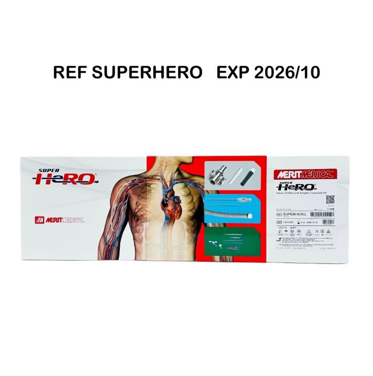 MERIT MEDICAL SUPERHERO Venous Outflow and Adapter Component Kit EXP 2026 10
