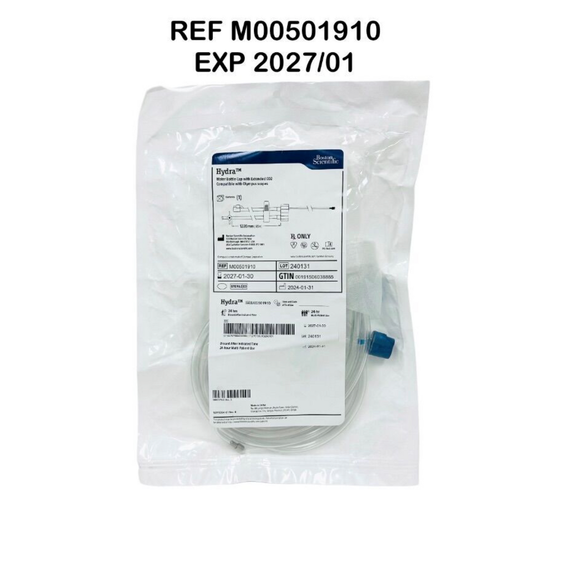 BOSTON SCIENTIFIC M00501910 Hydra Water Bottle Cap with Extended CO2 Compatible with Olympus scopes EXP 2027 01