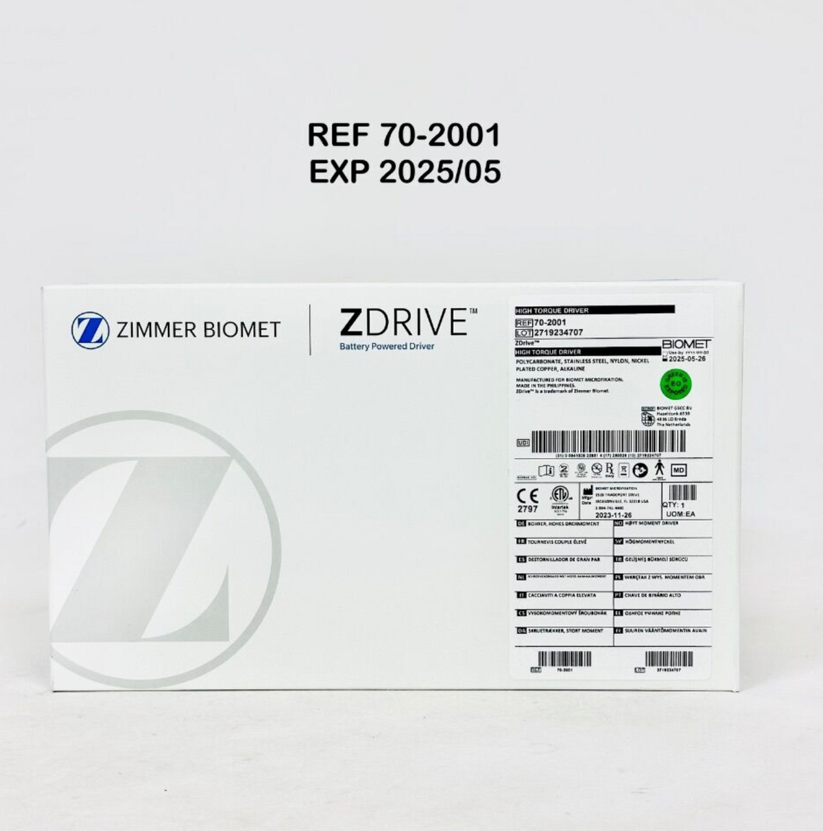 ZIMMER 70-2001 ZDrive HIGH TORQUE DRIVER EXP 2025 05