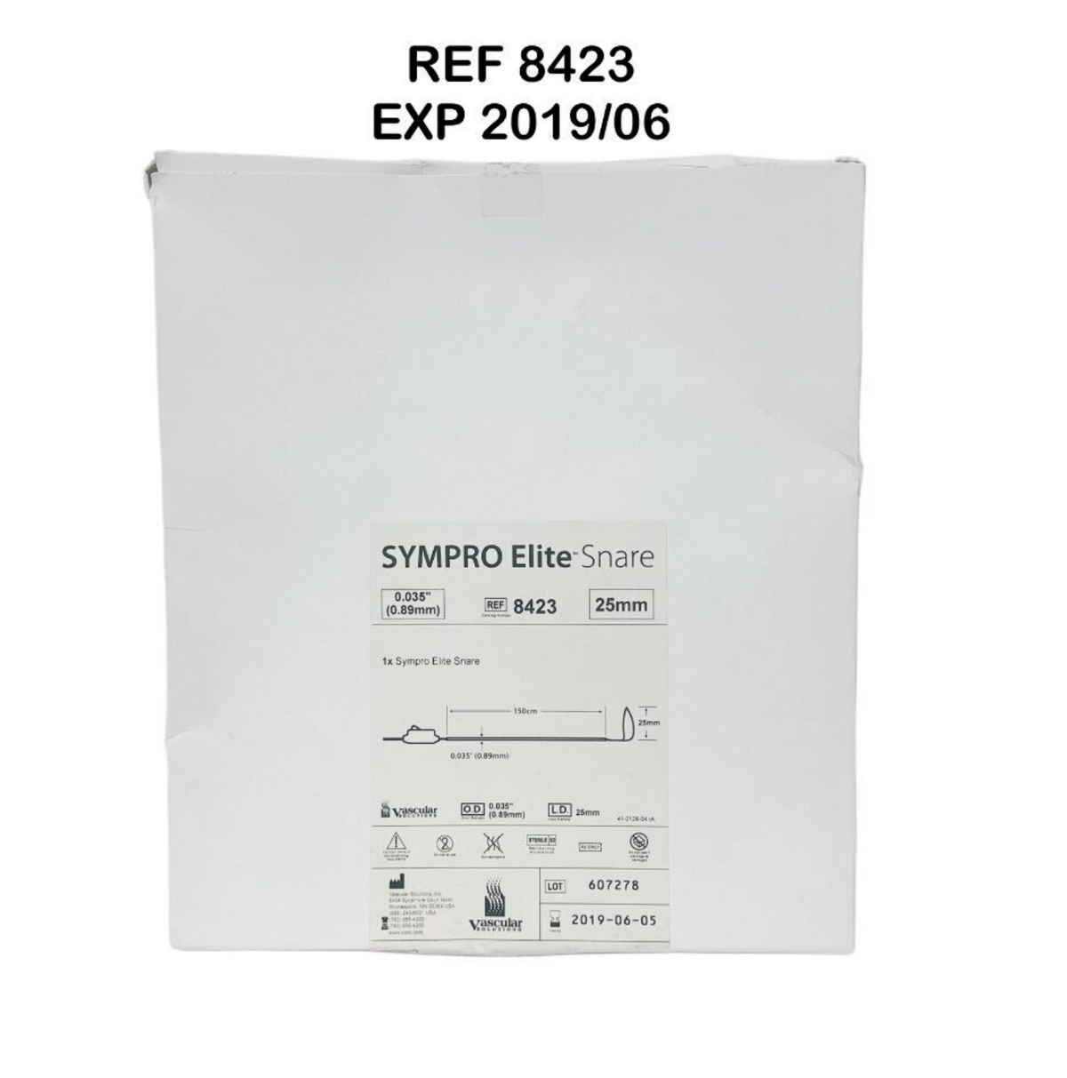 VASCULAR SOLUTIONS 8423 SYMPRO Elite Snare 0.035" (0.89mm) 25mm EXP 2019 06