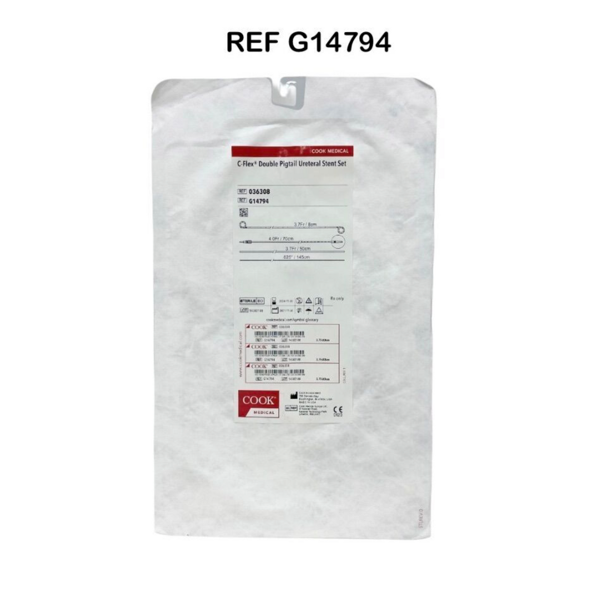 COOK MEDICAL G14794 C-Flex Double Pigtail Ureteral Stent Set  EXP 2024 11