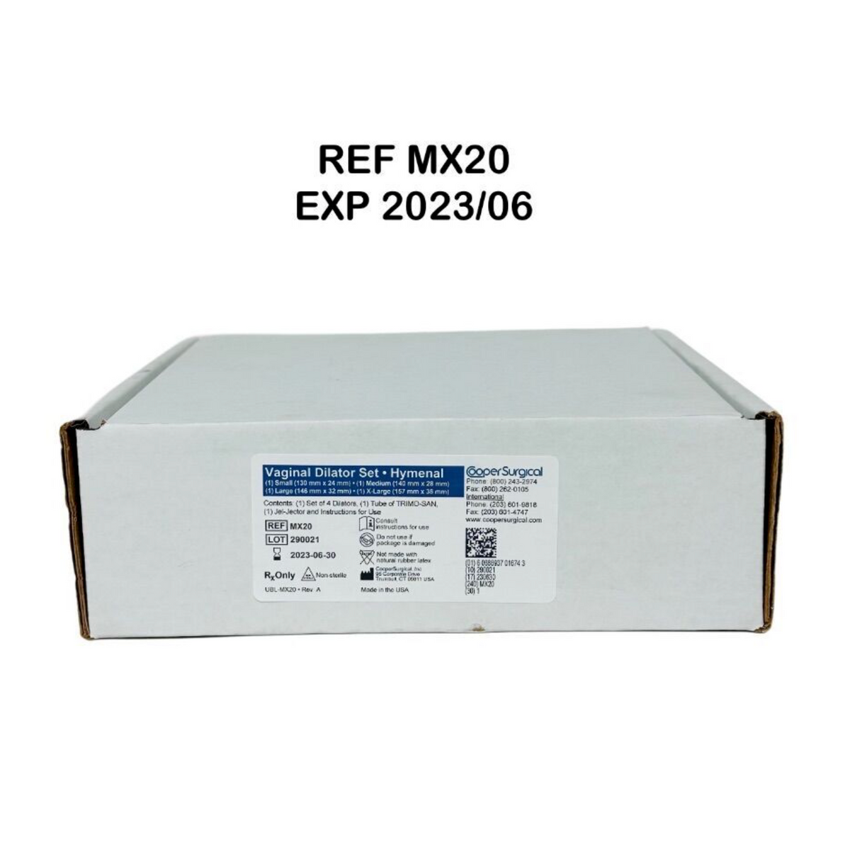 COOPER SURGICAL MX20 Vaginal Dilator Set Hymenal EXP 2023 06