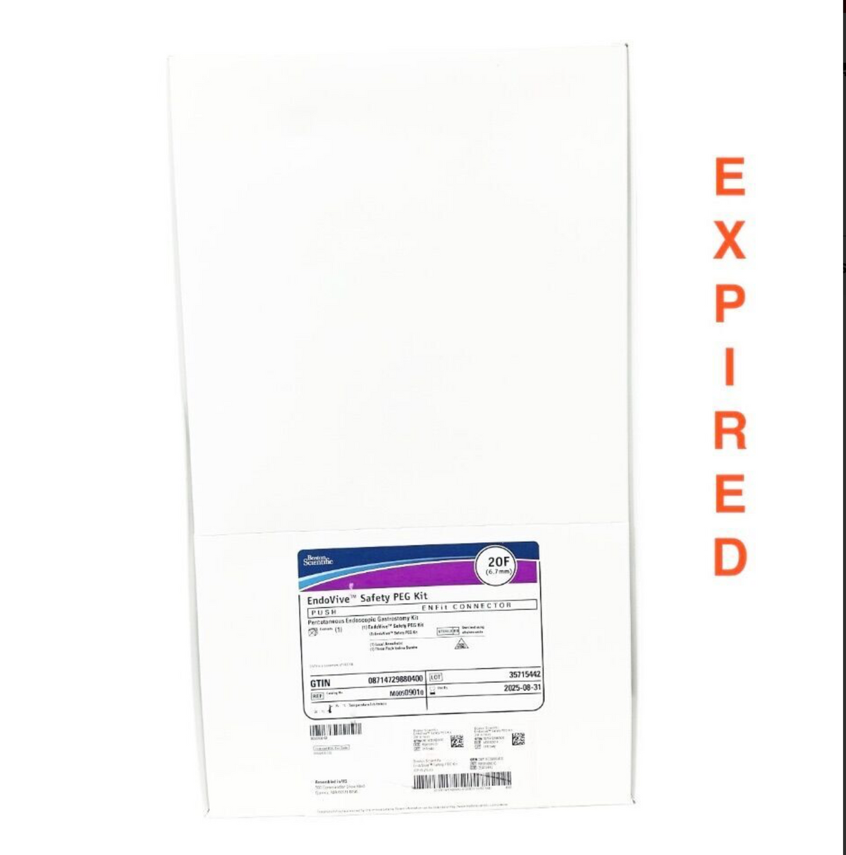 BOSTON SCIENTIFIC M00509010 EndoVive Safety PEG Kit Push ENFit Connector 20F 6.7mm EXP 2025 08