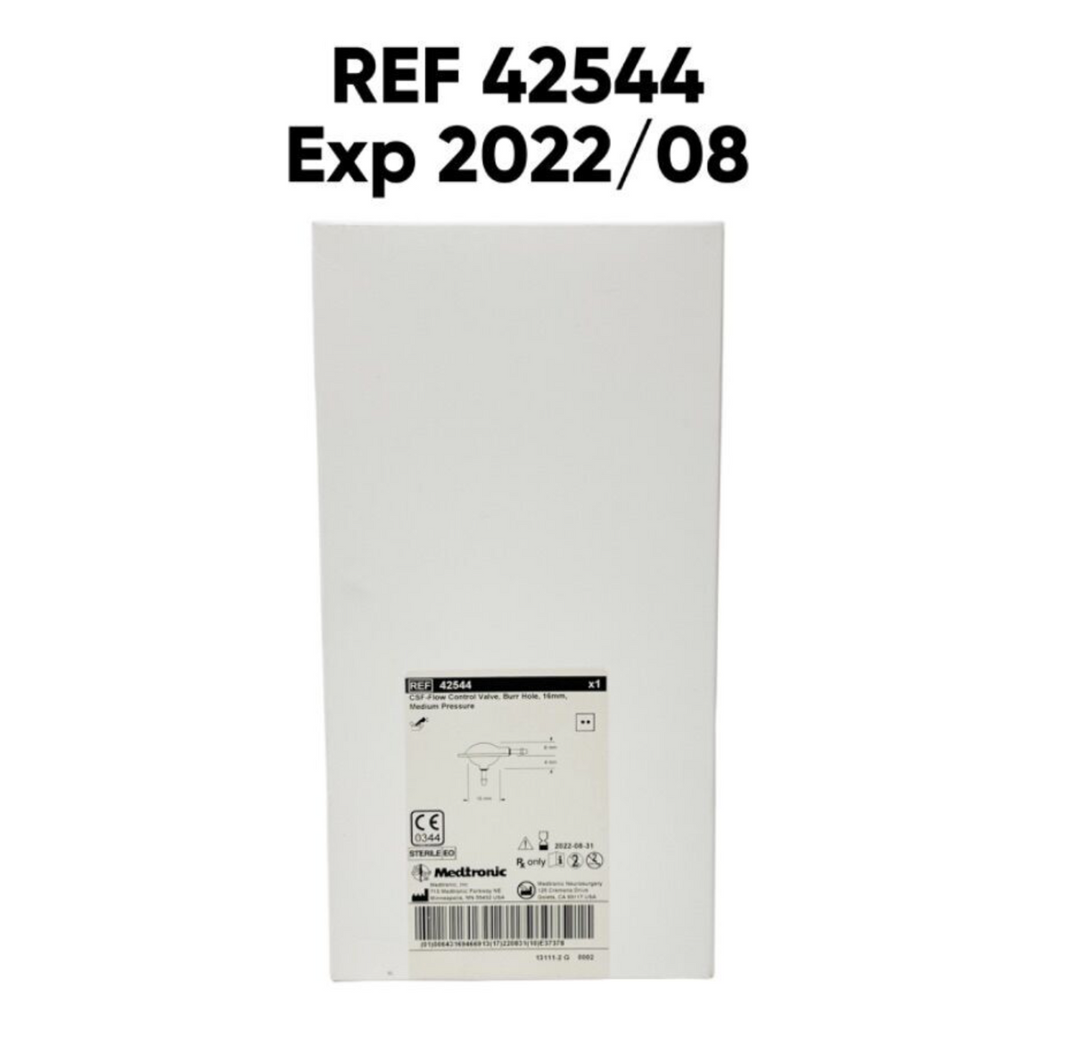 MEDTRONIC 42544 CSF-Flow Control Valve Burr Hole 16mm Medium Pressure  Exp 2022 08