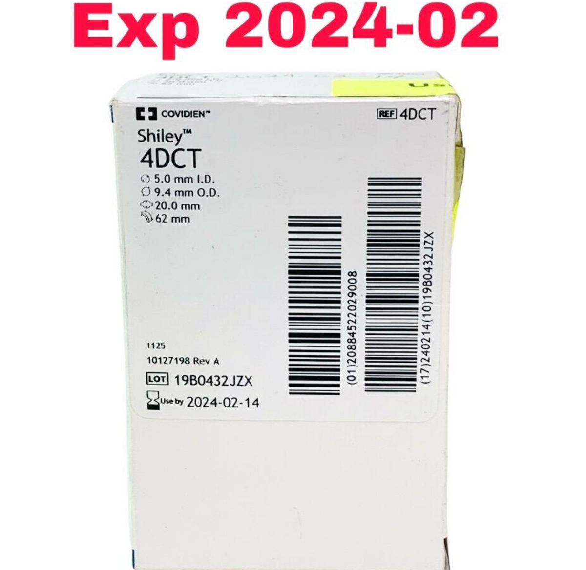 COVIDIEN 4DCT Tracheostomy Tube Cuffed EXP 2024 02