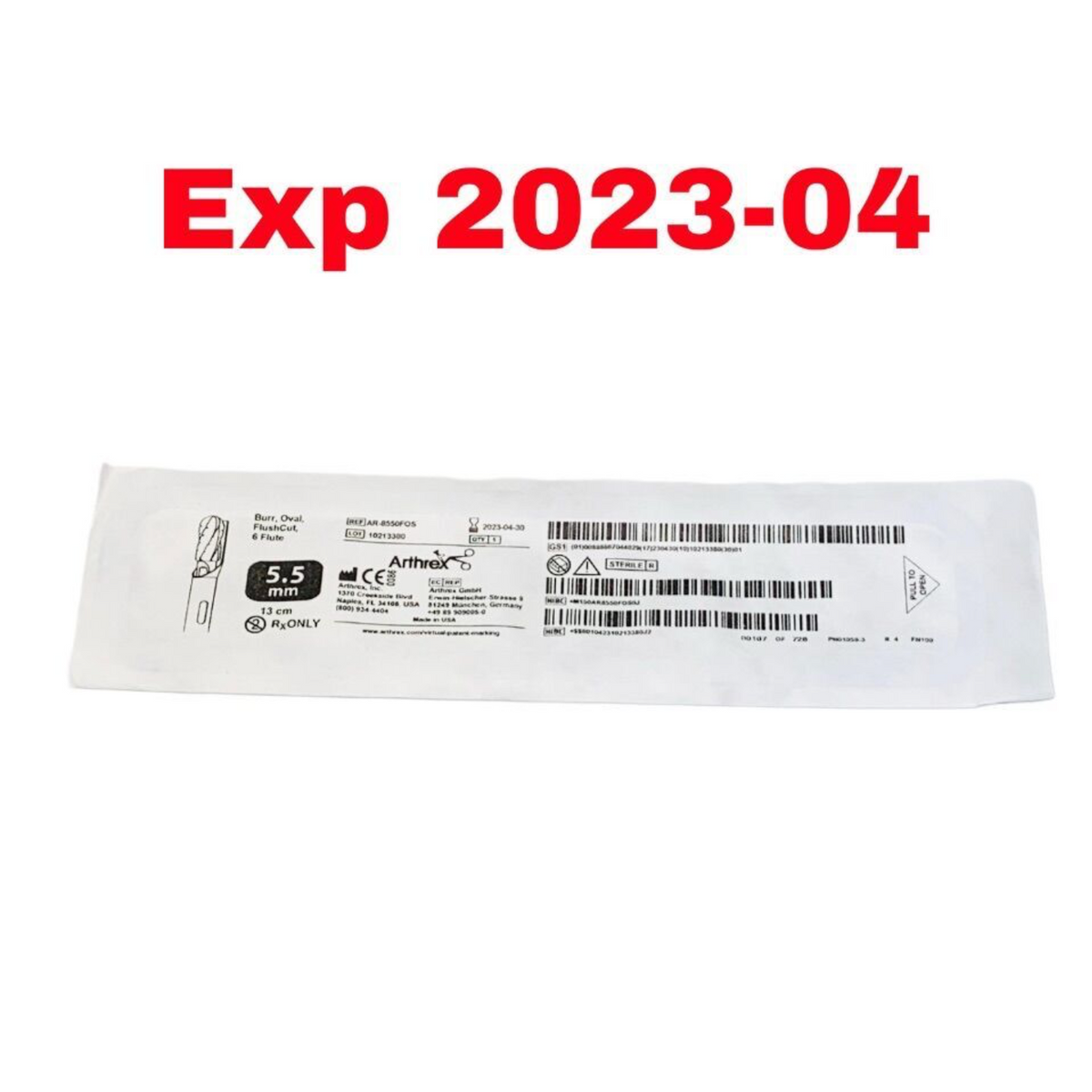 ARTHREX AR-8550FOS BURR OVAL FLUSHCUT 6 FLUTE EXPIRED