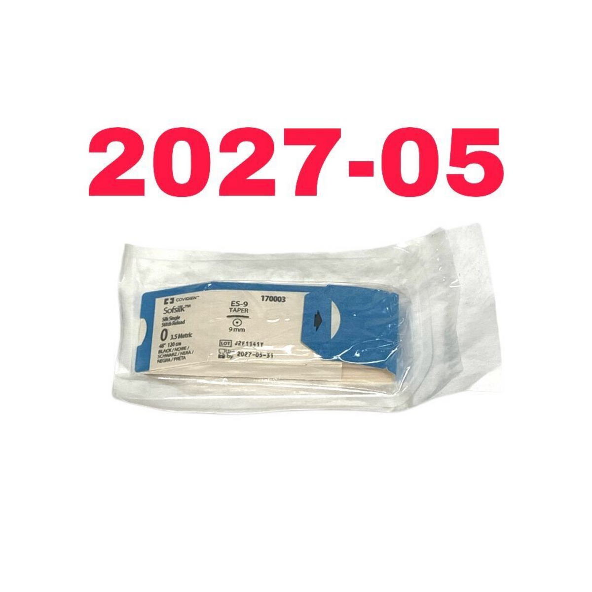 COVIDIEN 170003 SOFSILK COATED BRAIDED SILK SINGLE STITCH RELOAD EXP 2027 05