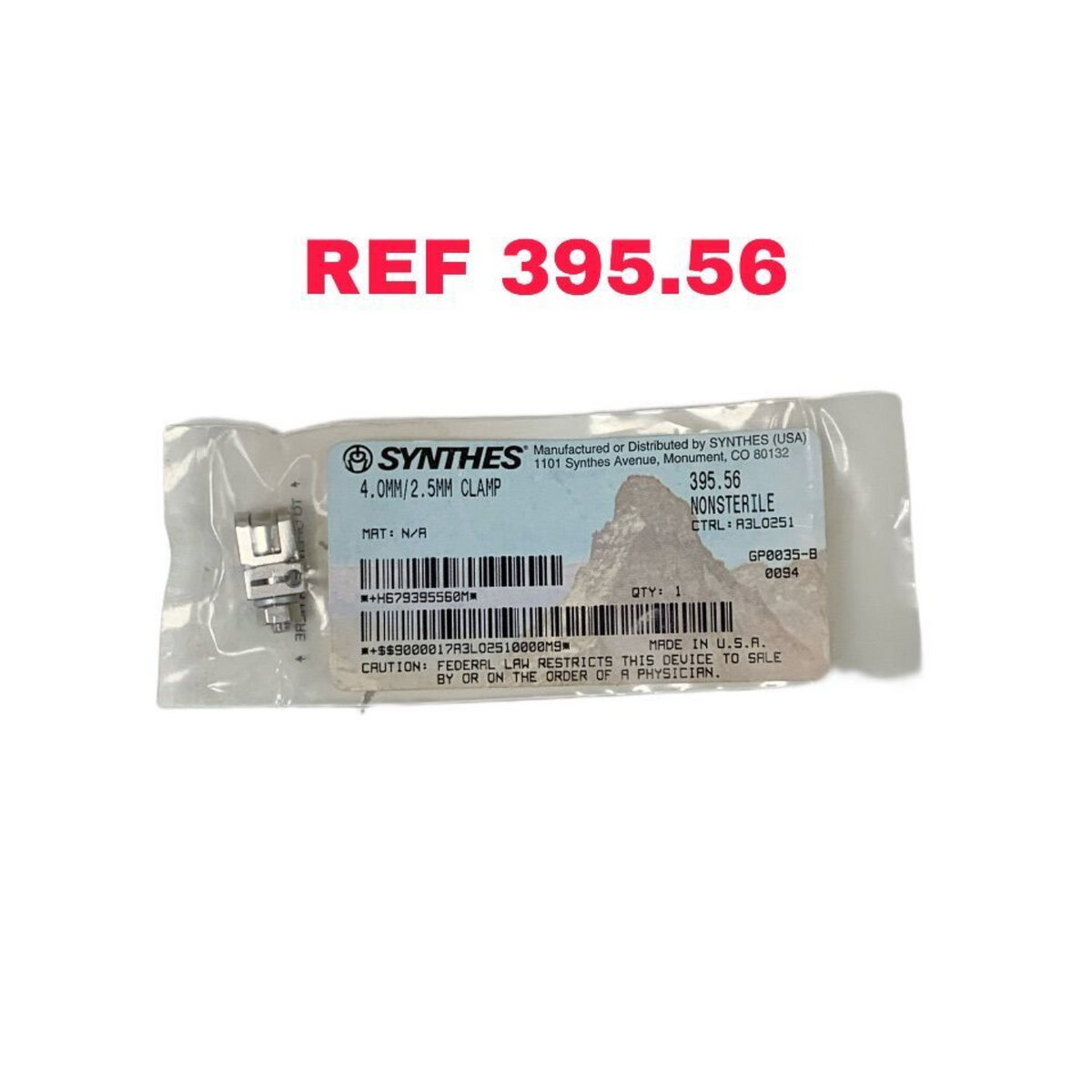 SYNTHES 395.56 4. 0MM/2.5MM CLAMP