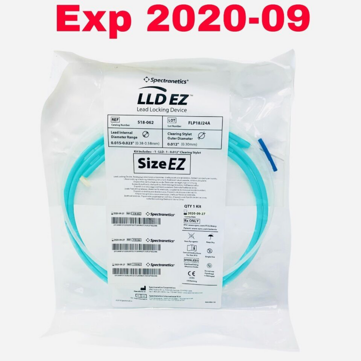 SPECTRANETICS 518-062 LLD EZ Lead Locking Device EXPIRED