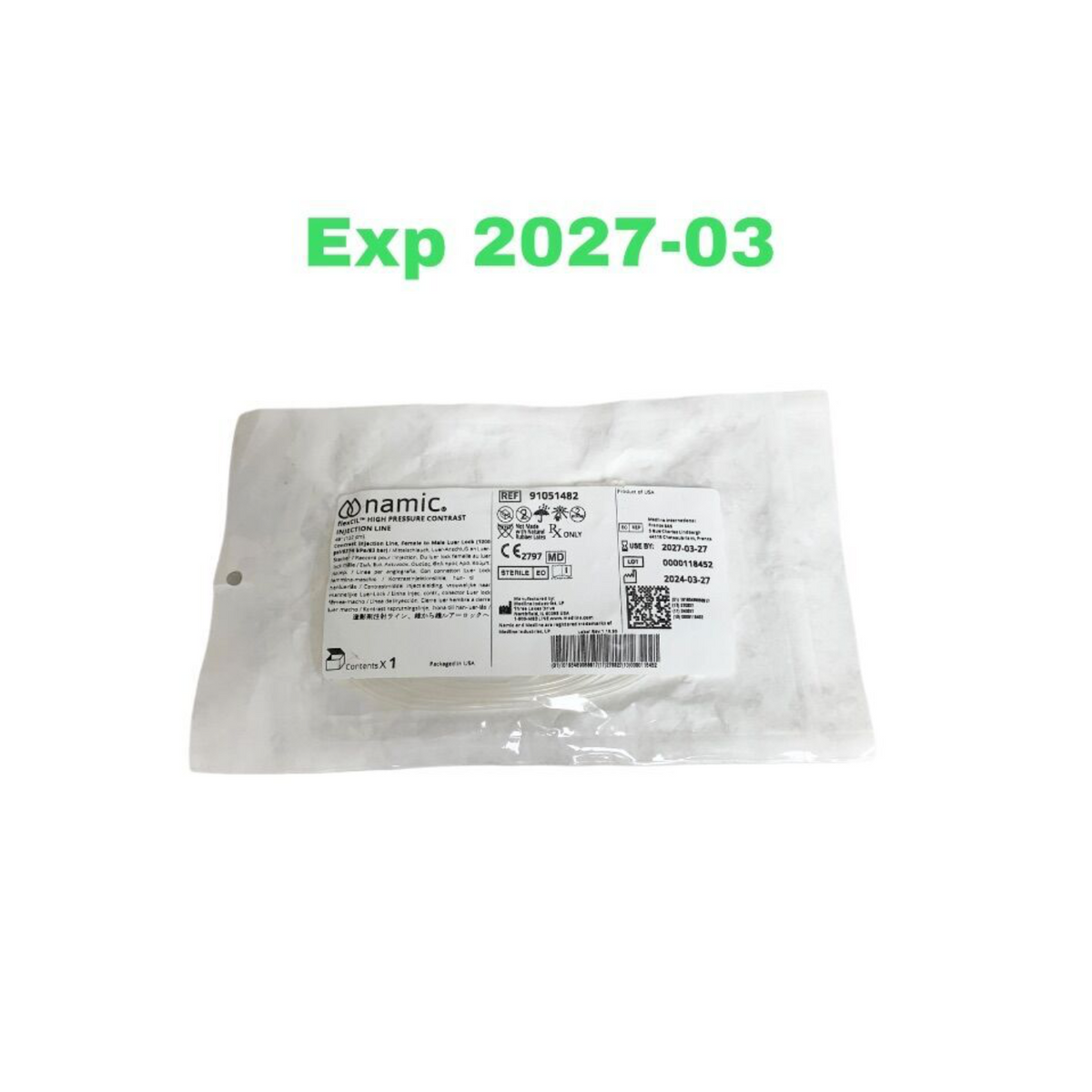 MEDLINE 91051482 NAMIC FLEXCIL HIGH PRESSURE CONTRAST EXP 2027 03