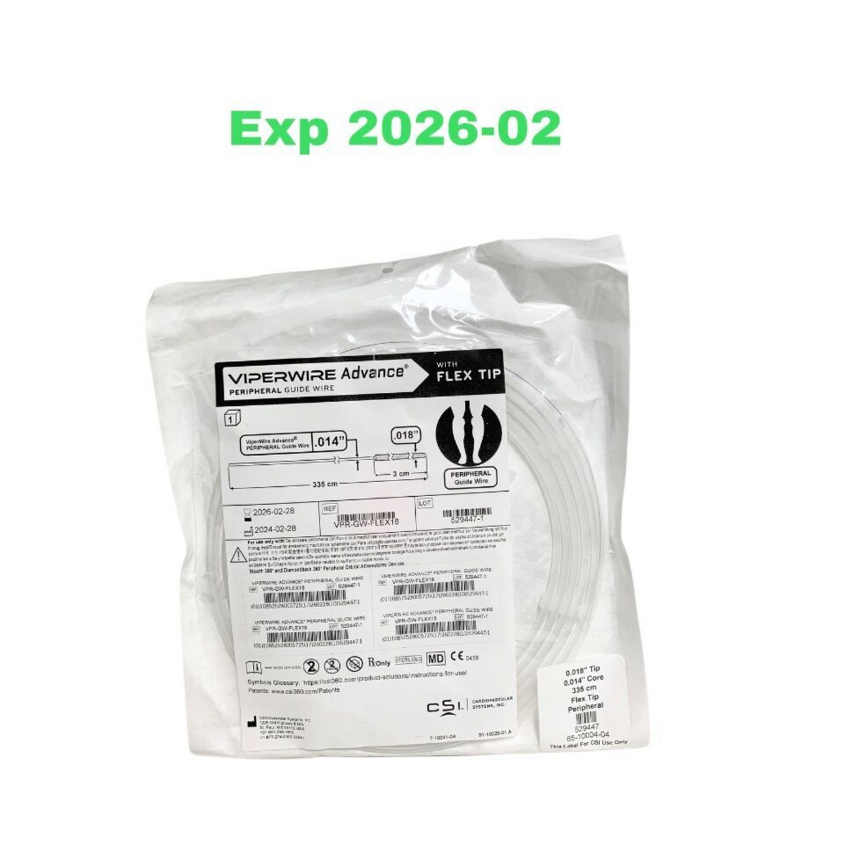 CSI VPR-GW-FLEX18 VIPERWIRE Advance PERIPHERAL GUIDE WIREEXP 2026 02