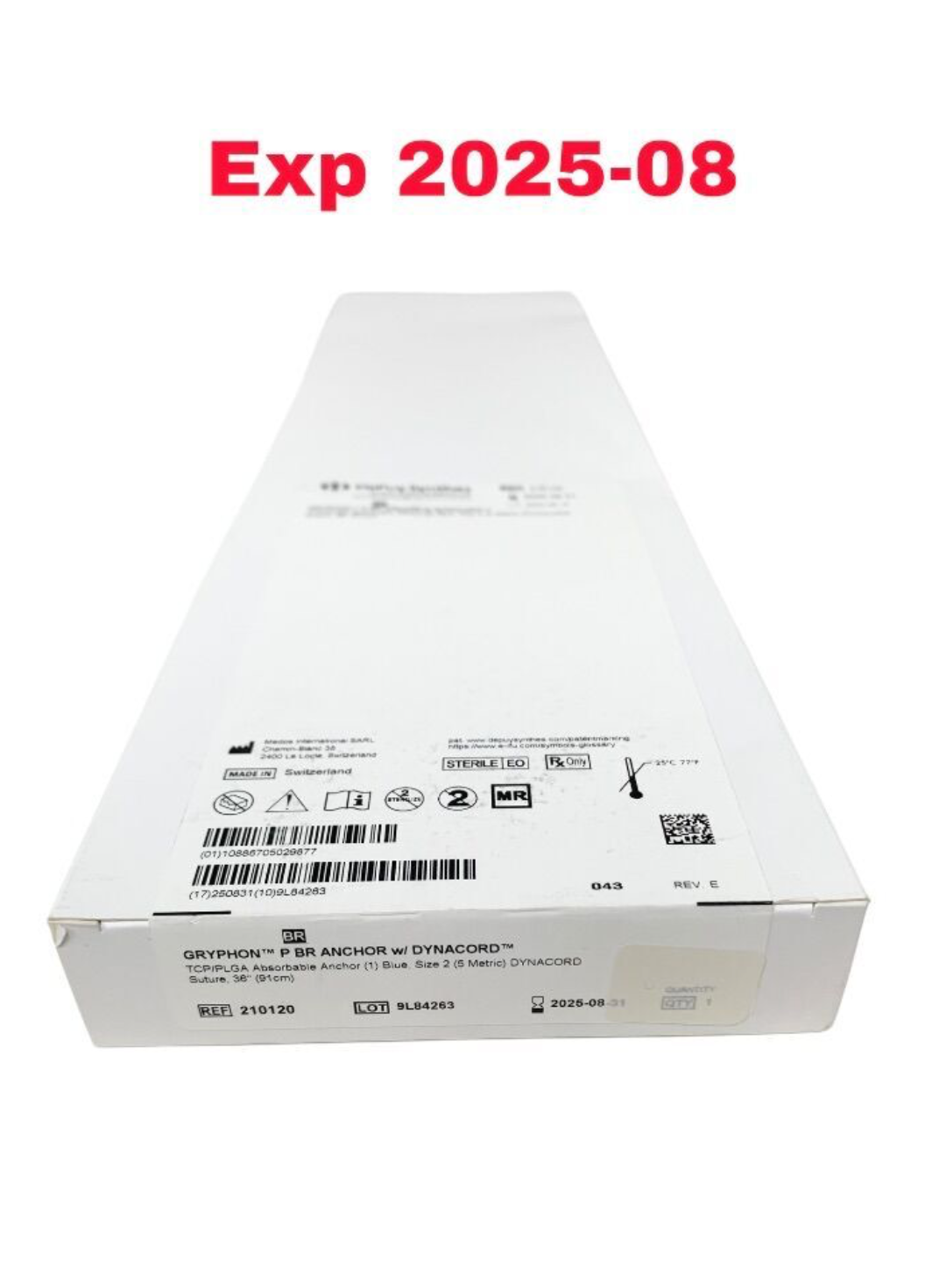DEPUY SYNTHES 210120 GRYPHON P BR ANCHOR with DYNACORD EXPIRED