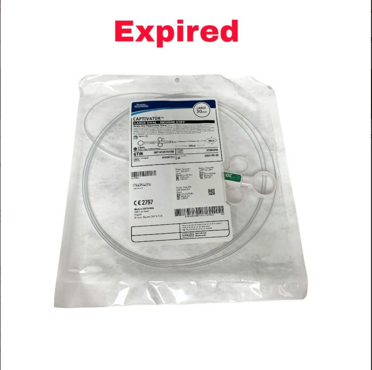 BOSTON SCIENTIFIC M00561310 CAPTIVATOR LARGE OVAL  MEDIUM STIFF GTIN 08714729747680 EXPIRED