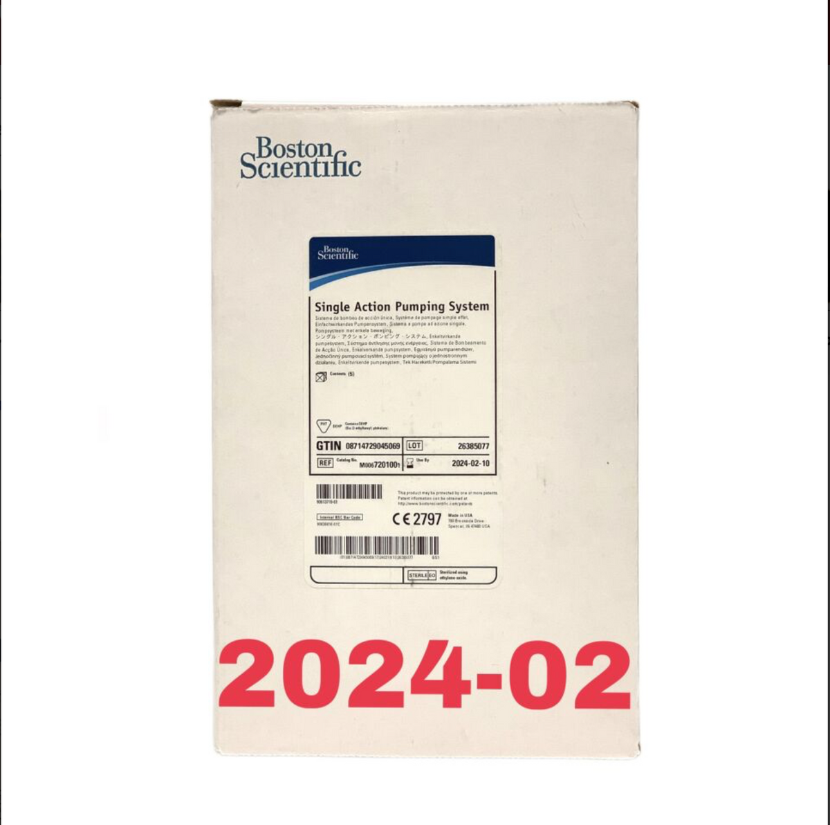 BOSTON SCIENTIFIC M0067201001 SINGLE ACTION PUMPING SYSTEM EXP 2024 02