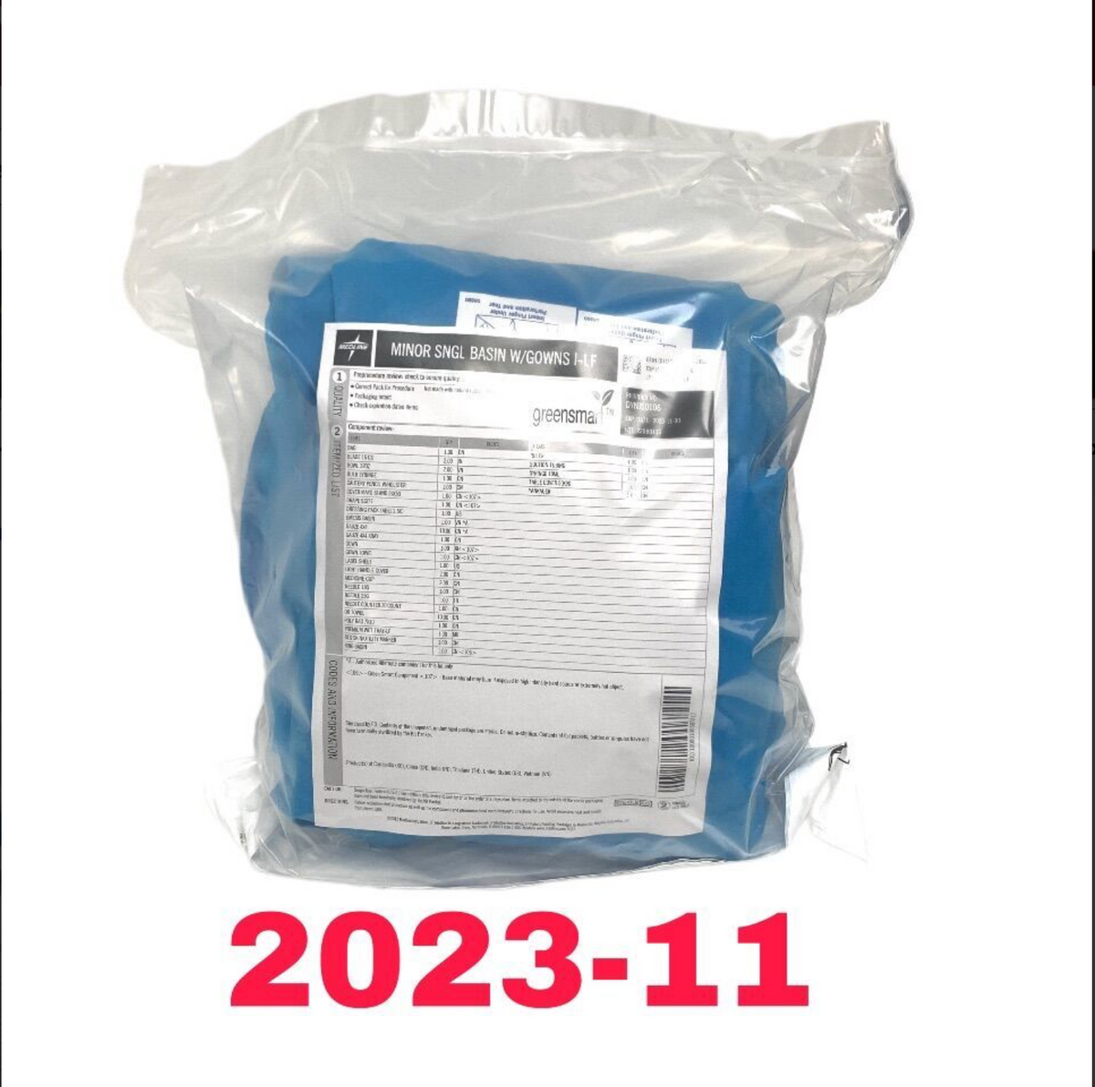 MEDLINE DYNJS0106 MINOR SNGL BASIN W/ GOWNS I-LF EXP 2023 11
