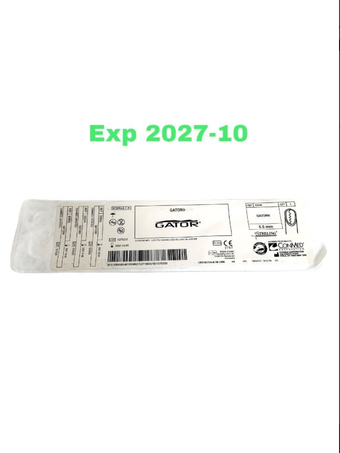 CONMED 9260A STERLING 5.5MM GATOR EXP 2027 10