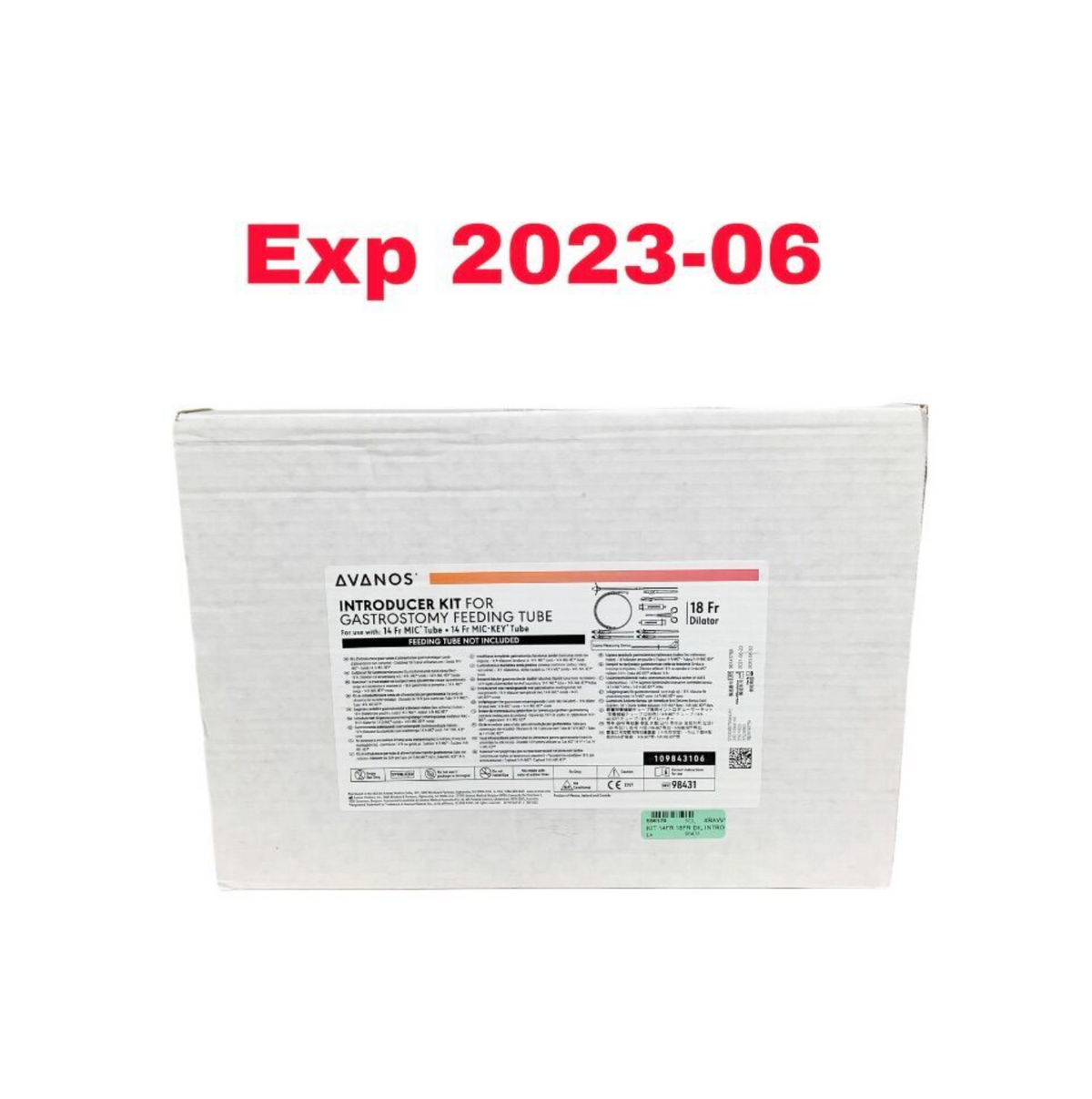 AVANOS 98431 INTRODUCER KIT FOR GASTROSTOMY FEEDING TUBE EXPIRED 2023 06