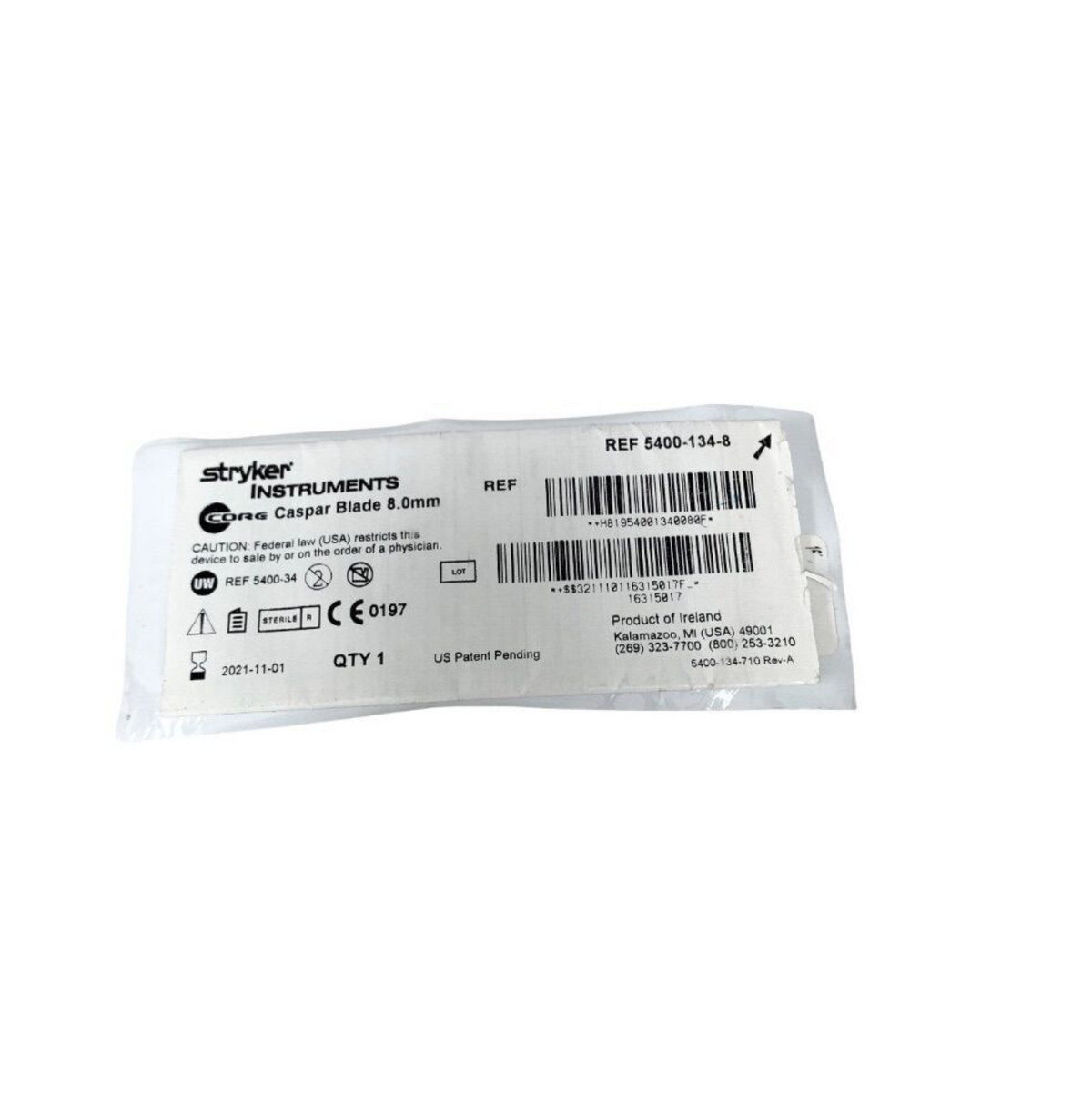 STRYKER 5400-134-8 Caspar Blade 8.0mm EXPIRED