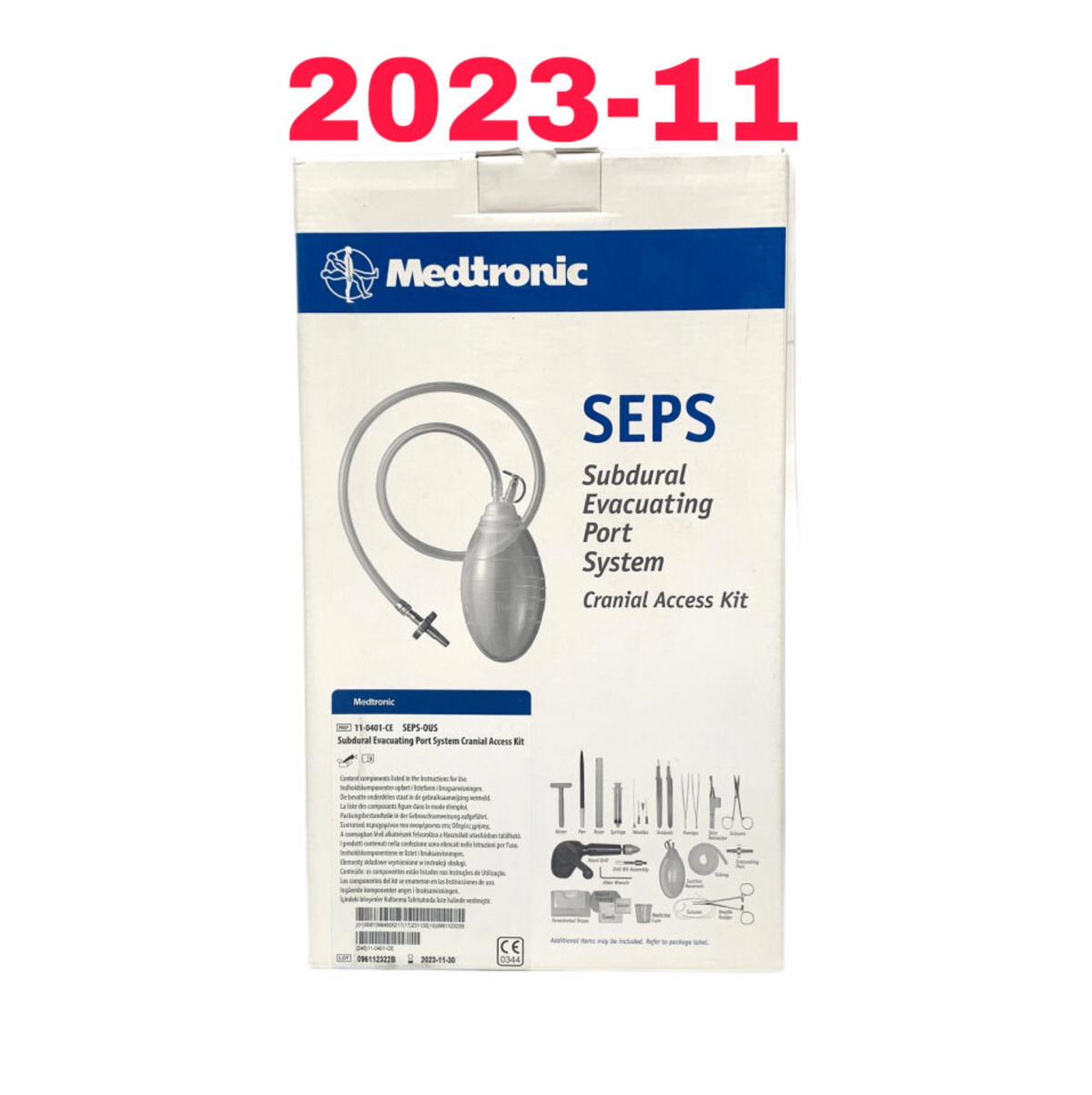 MEDTRONIC 11-0401-CE SUBDURAL EVACUATING PORT SYSTEM CRANIAL ACCESS KIT EXP 2023 11
