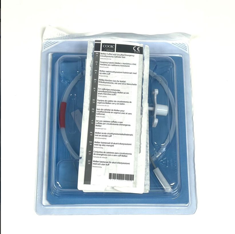 COOK G06245 Melker Uncuffed Emergency Cricothyrotomy Catheter Set, EXP 2022-12