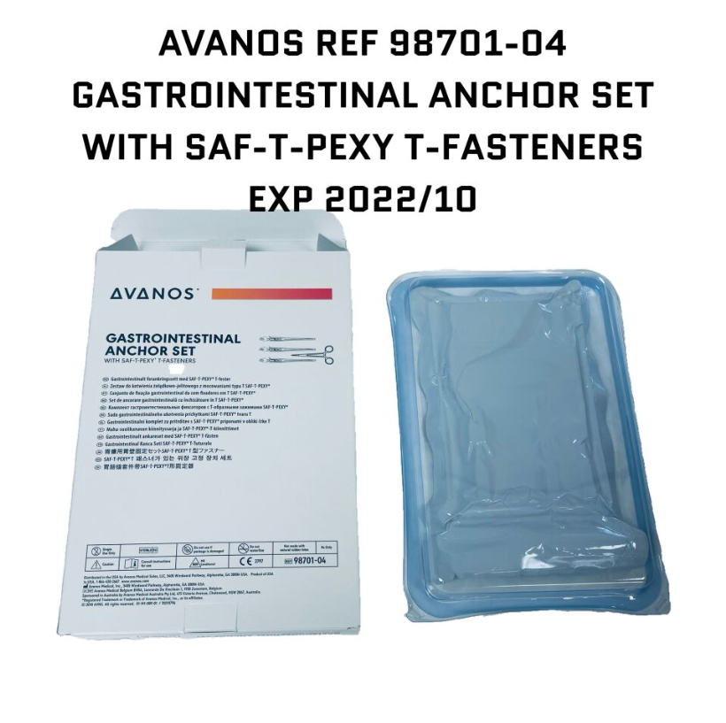 AVANOS 98701-04 GASTROINTESTINAL ANCHOR SET SAF-T-PEXY* T-FASTENERS EXP 2022 10