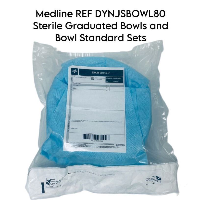 MEDLINE DYNJSBOWL80 Medline Sterile Graduated Bowls and Bowl Standard Sets