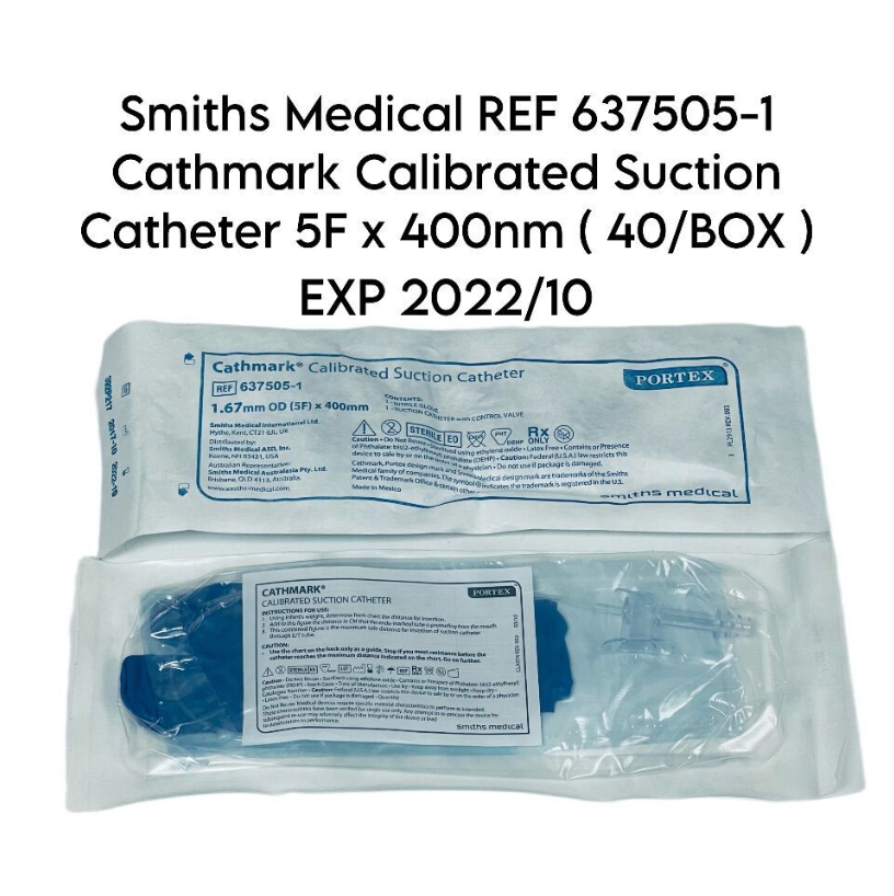 SMITH MEDICAL 637505-1 Cathmark Calibrated Suction Catheter 5F Ã 400m ( 40/BOX) EXP 2022 10