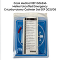 COOK MEDICAL G06246 Melker Uncuffed Emergency Cricothyrotomy Catheter Set EXP 2021 05