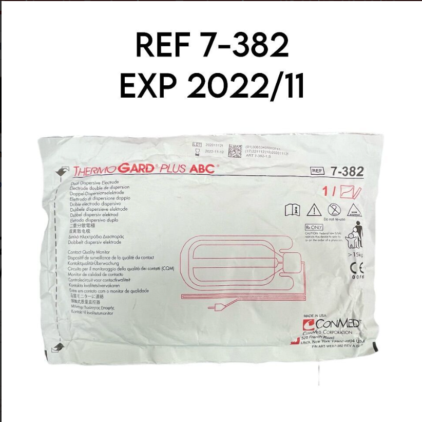 CONMED CORPORATION 7-382 Thermogard Plus ABC Dual Dispersive Electrode EXP 2022 11