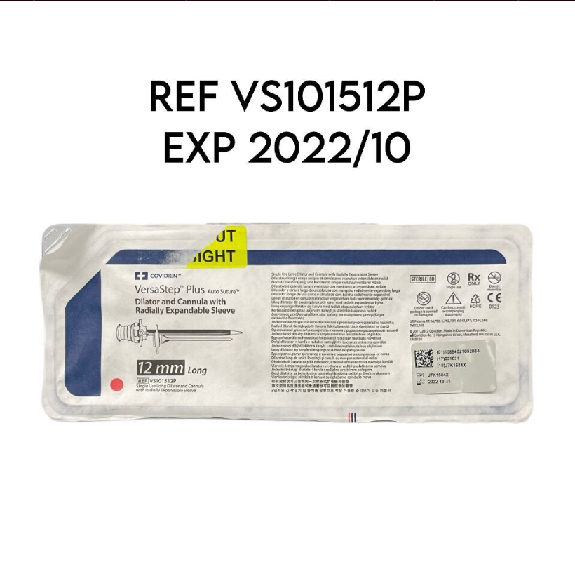COVIDIEN VS101512P VersaStep Plus Auto Suture Dilator and Cannula with Radially Expandable Sleeve EXP 2022 10