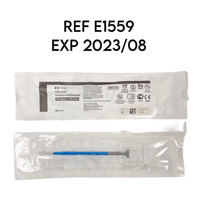 COVIDIEN E1559 VALLEYLAB Tungsten Loop Electrode 10 X 10mm EXP 2023 08