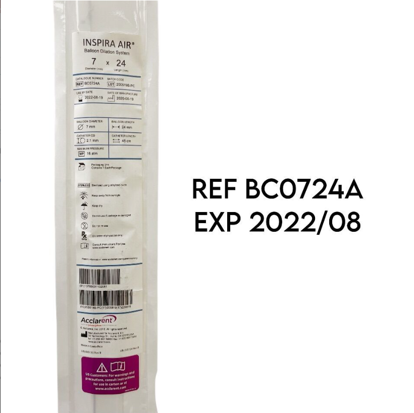 ACCLARENT BCO724A INSPIRA AIR Balloon Dilation System 7 x 24 mm,EXP 2022 08