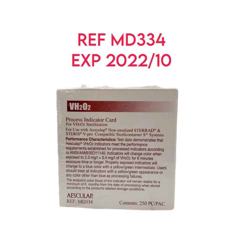 AESCULAP MD334 Process Indicator Card For VH202 Sterilization EXP 2022 10