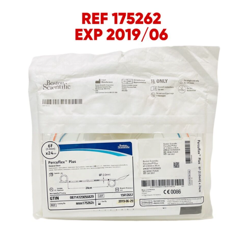BOSTON SCIENTIFIC 175262 Percuflex Plus Ureteral Stent, 6 F (2.0mm) x24cm  EXP 2019 06
